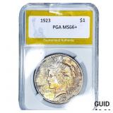 1923 Silver Peace Dollar PGA MS 66+