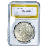 1922-D Silver Peace Dollar PGA MS63
