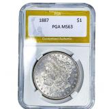 1887 Morgan Silver Dollar PGA MS63