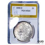 1898-O Morgan Silver Dollar PGA MS64
