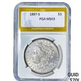 1897-S Morgan Silver Dollar PGA MS63