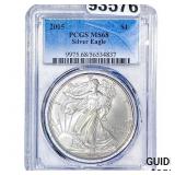 2005 Silver Eagle PCGS MS68
