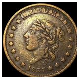 1837 Hard Times Token 'Not One Cent' NEARLY UNCI