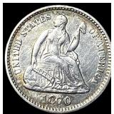 1870 Silver Half Dime CLOSELY UNCIRCULATED