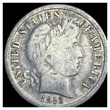 1913-S Silver Barber Dime LIGHTLY CIRCULATED