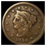 1846 Braided Hair Large Cent LIGHTLY CIRCULATED