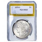 1878-S Morgan Silver Dollar PGA MS63