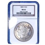 1883-O Morgan Silver Dollar NGC MS62