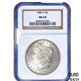 1880-S Morgan Silver Dollar NGC MS65