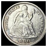 1890 Seated Liberty Dime CLOSELY UNCIRCULATED