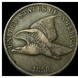 1858 Copper-Nickel Flying Eagle Cent LIGHTLY CIRCU