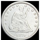 1876 Seated Liberty Quarter NEARLY  UNCIRCULATED