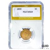 1859 Indian Head Cent PGA MS64