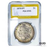 1878 8TF Morgan Silver Dollar PGA XF45