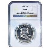 1958 Franklin Half Dollar NGC PF68