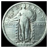 1917-S Silver Standing Liberty Quarter LIGHTLY CIR
