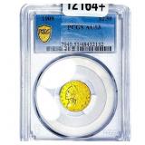 1909 $2.50 Gold Quarter Eagle PCGS AU53