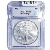 1999 Silver Eagle ICG MS70