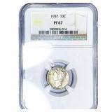 1937 Mercury Silver Dime NGC PF67