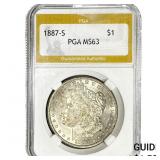 1887-S Morgan Silver Dollar PGA MS63