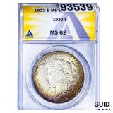 1922 Silver Peace Dollar ANACS MS62