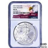 2017 Silver Eagle NGC MS70