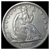 1865-S Silver Half Dollar NEARLY UNCIRCULATED