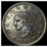 1843 Braided Hair Large Cent NEARLY UNCIRCULATED
