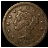 1846 Braided Hair Large Cent LIGHTLY CIRCULATED