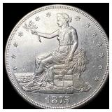 1875-S Silver Trade Dollar CHOICE AU