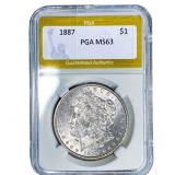 1887 Morgan Silver Dollar PGA MS63