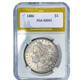 1886 Morgan Silver Dollar PGA MS63