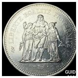 1977 France Silver 50 Francs