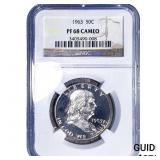 1963 Franklin Half Dollar NGC PF68 Cameo