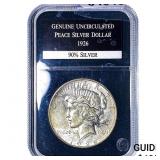 1926 Silver Peace Dollar  GENUNC