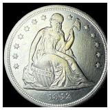 1842 Silver Seated Liberty Dollar CLOSELY  UNCIRC