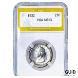 1932 Washington Silver Quarter PGA MS65