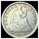 1853 Arrows Seated Liberty Half Dime LIGHTLY CIRCU