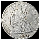 1858 Seated Liberty Half Dollar LIGHTLY CIRCULATED