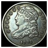 1834 Capped Bust Dime NEARLY UNCIRCULATED