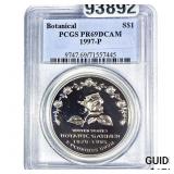 1997-P Botanic Garden 165th Anniversary Silver $1
