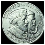 1924 Silver Huguenot-Walloon Half Dollar GEM BU