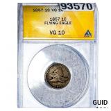 1857 Flying Eagle Cent ANACS VG10