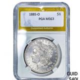 1885-O Morgan Silver Dollar PGA MS63