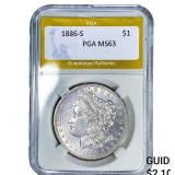 1886-S Morgan Silver Dollar PGA MS63