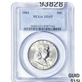 1961 Franklin Half Dollar PCGS MS65