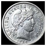 1914-D Silver Barber Dime CLOSELY UNCIRCULATED