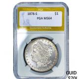 1878-S Morgan Silver Dollar PGA MS64