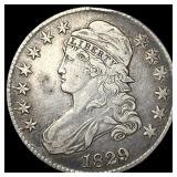 1829 Capped Bust Half Dollar NEARLY UNCIRCULATED