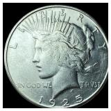 1925-S Silver Peace Dollar NEARLY UNCIRCULATED